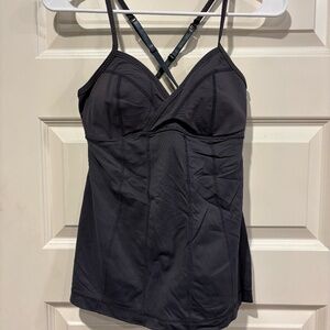Lululemon Full Eagle Tank Top - Camisole Corset Style - Charcoal Grey Women's 6